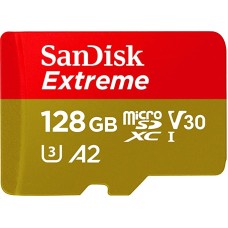 SanDisk Extreme 128GB 190mbps microSDXC UHS-I Memory Card (SDSQXAA-128G-GN6MN)